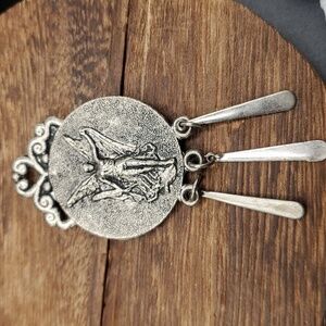 Archangel Michael guardian angel antique token pendant stunning!